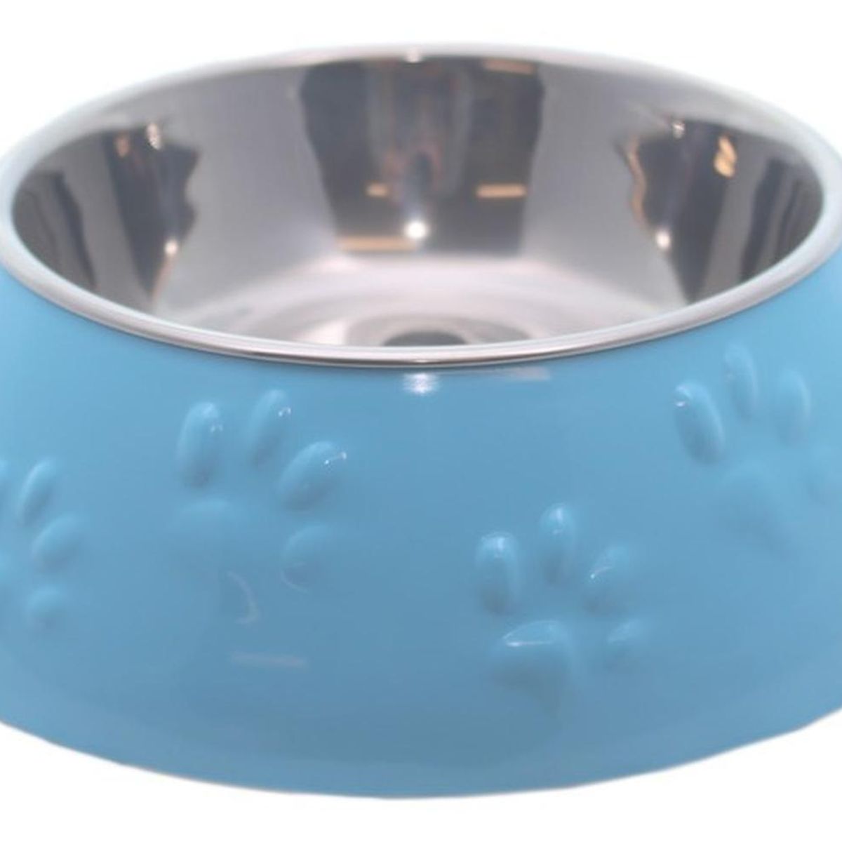 MASCAN - Plato Huellitas Celeste Para Perro L Mascan