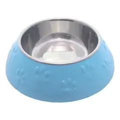 MASCAN - Plato Huellitas Celeste Para Perro M