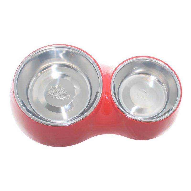 MASCAN - Plato Comida Agua Rojo Para Perro L Mascan.