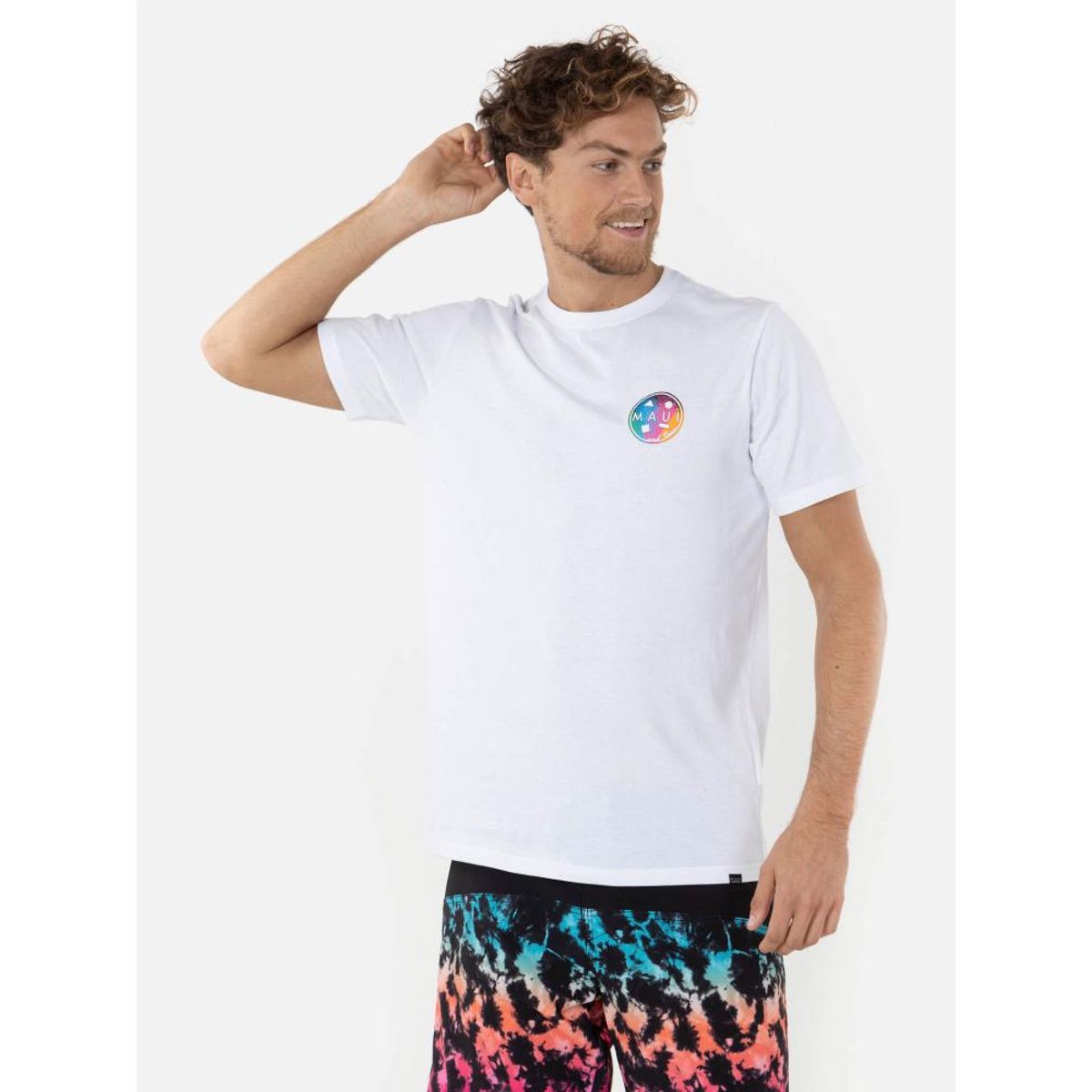 MAUI AND SONS - Polera COKKIE COLOR Hombre Blanco Maui and Sons MAUI AND SONS