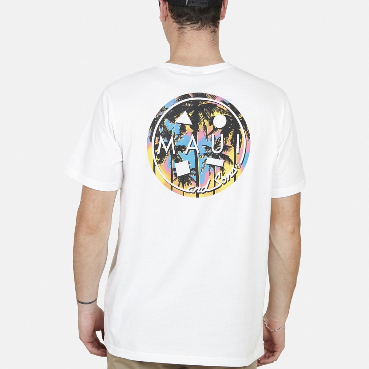 MAUI AND SONS - Polera PALM GROVE Hombre Blanco Maui and Sons