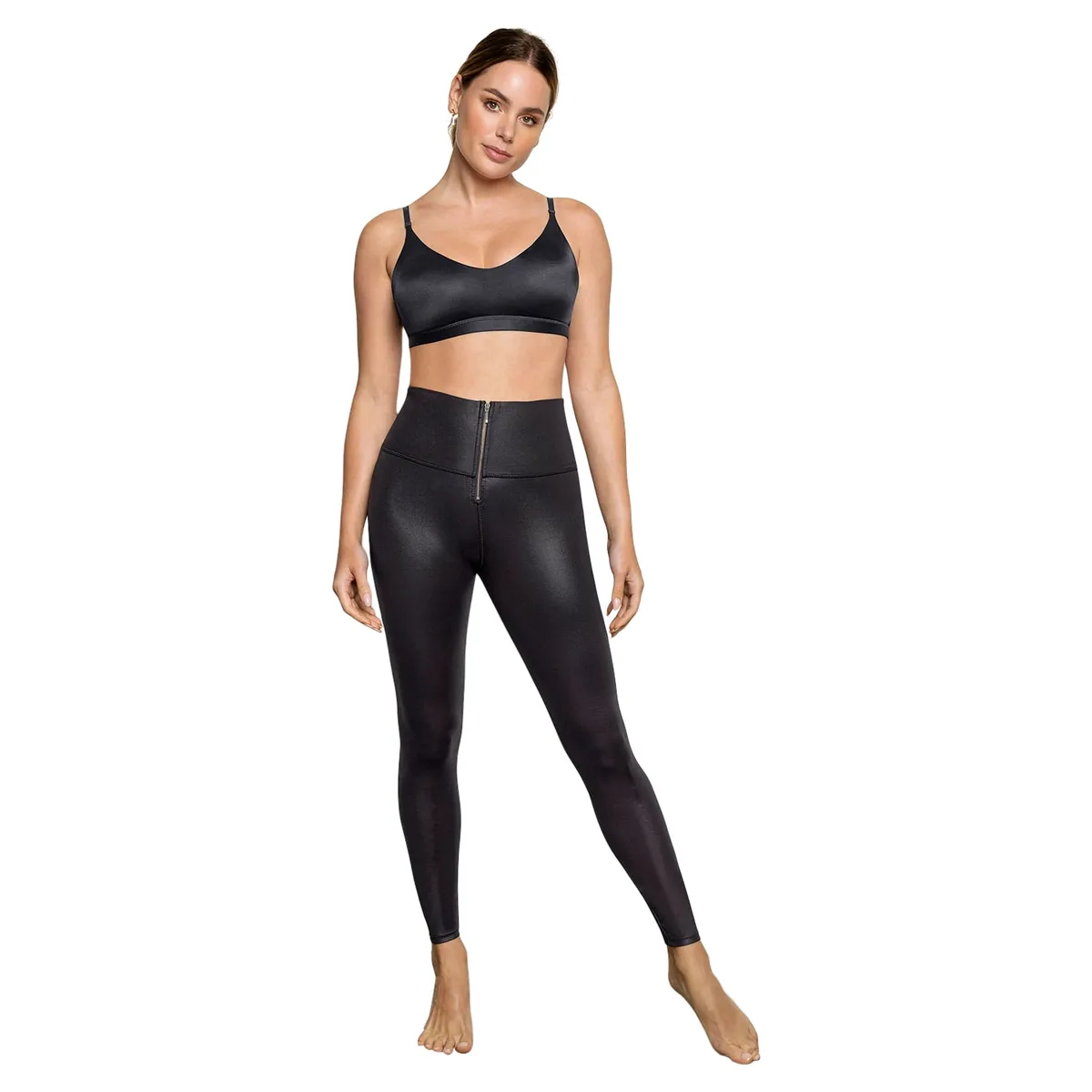 LEONISA - Ropa Exterior 441000 Legging Negro