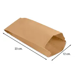 GENERICO - Pack 100 Bolsas de papel Kraft 1 Kilo