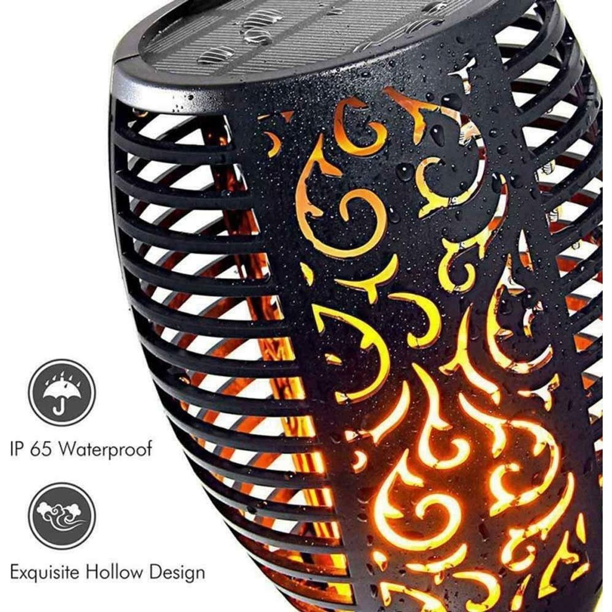 GENERICO - Pack X4 Lampara Luces Solares Antorchas Led Estaca 58cm