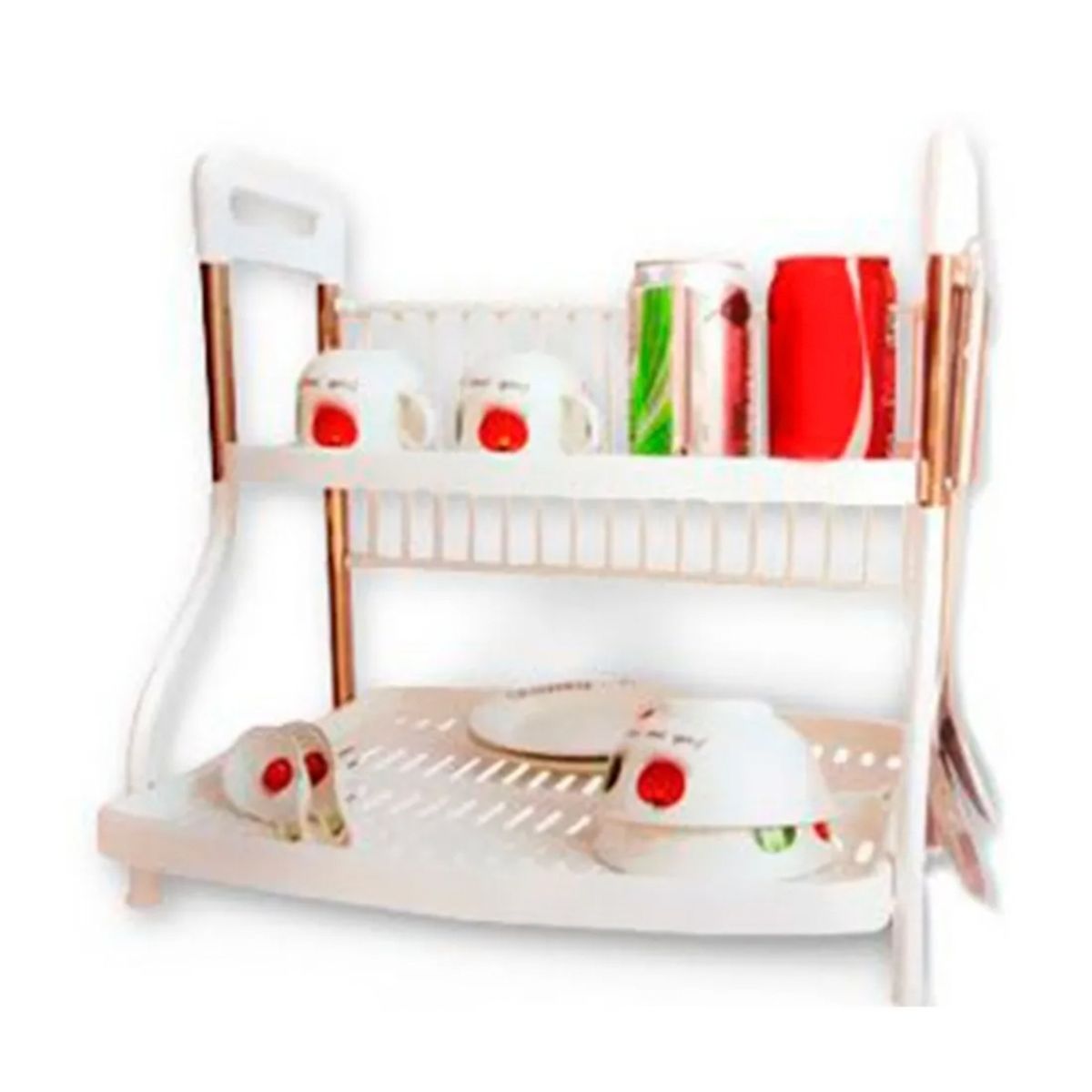 GENERICO - Escurridor Secador De Loza De Platos 2 Niveles Rack