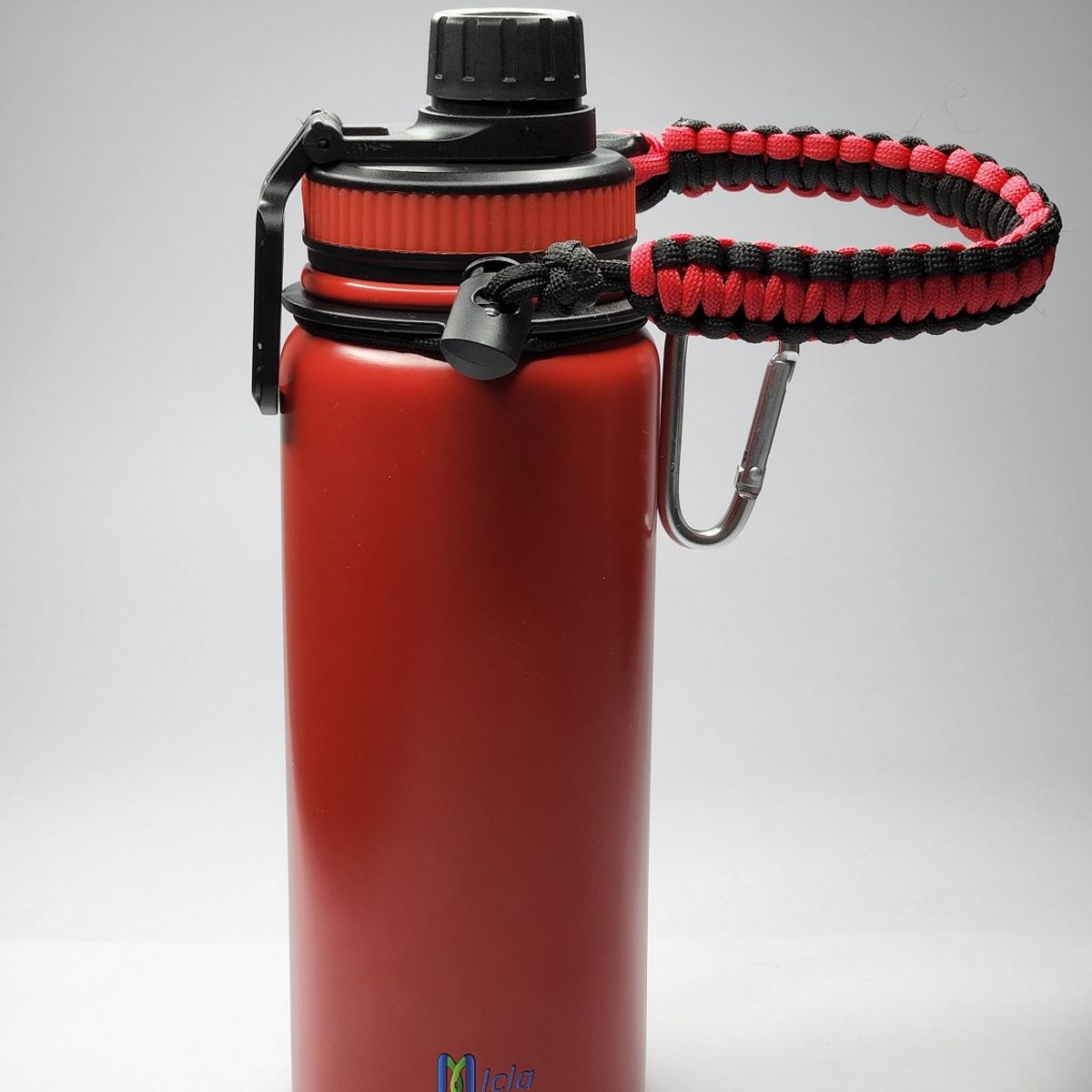 GENERICO - Botella de agua Insulada con mango de cuerda Paracord