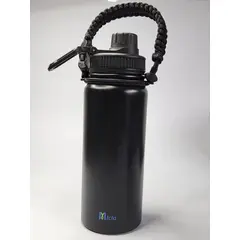 GENERICO - Botella de agua Insulada con mango de cuerda Paracord