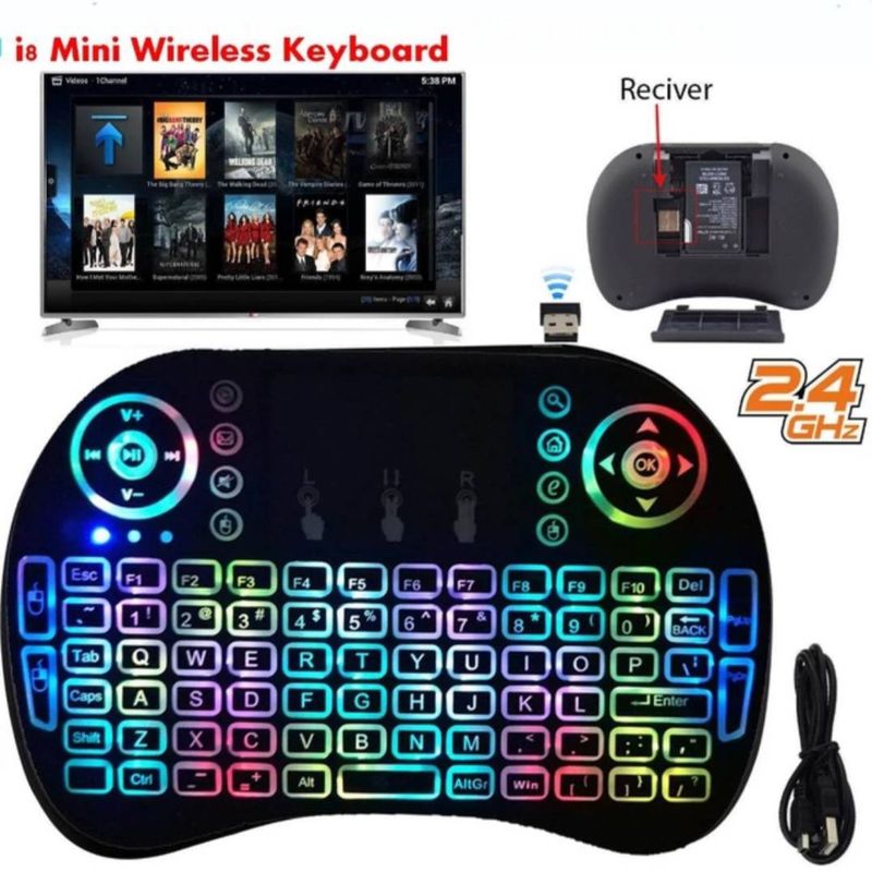 UNIVERSAL - Mini teclado Bluetooth con luz