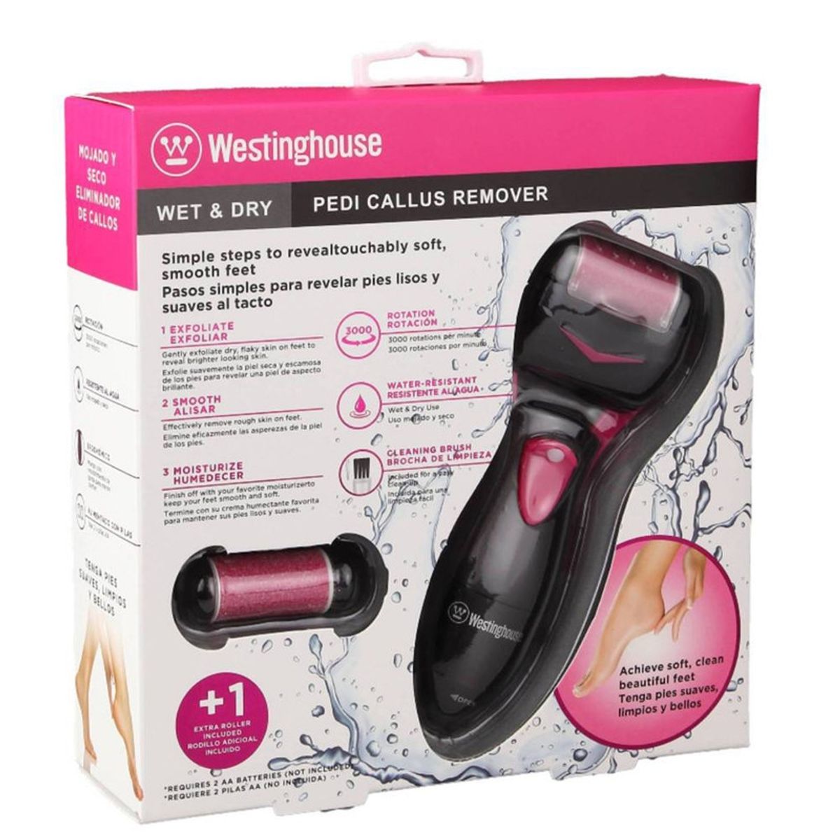 WESTINGHOUSE - Removedor De Asperezas  Pedi Callus Seco Y Mojado Inalam