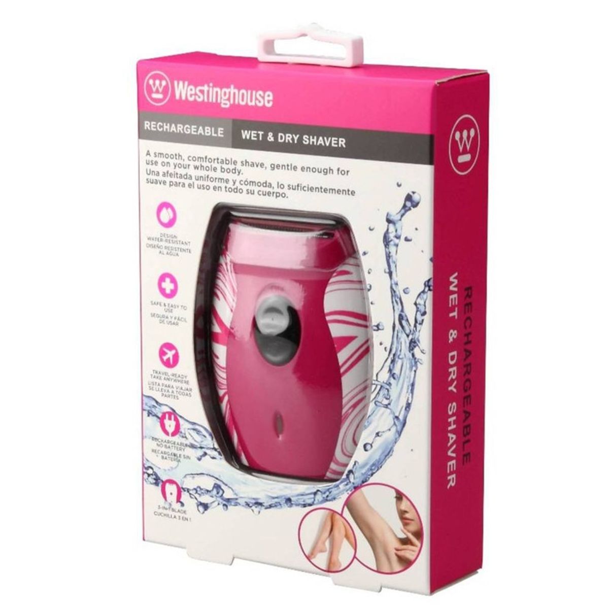WESTINGHOUSE - Recor. Y Rasuradora De Vello  En Seco Y Mojado Recargable