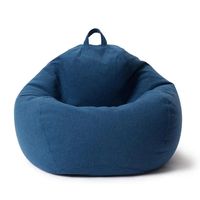 Puff Pera Símil Lino. 100 X 120 Cm. Azul