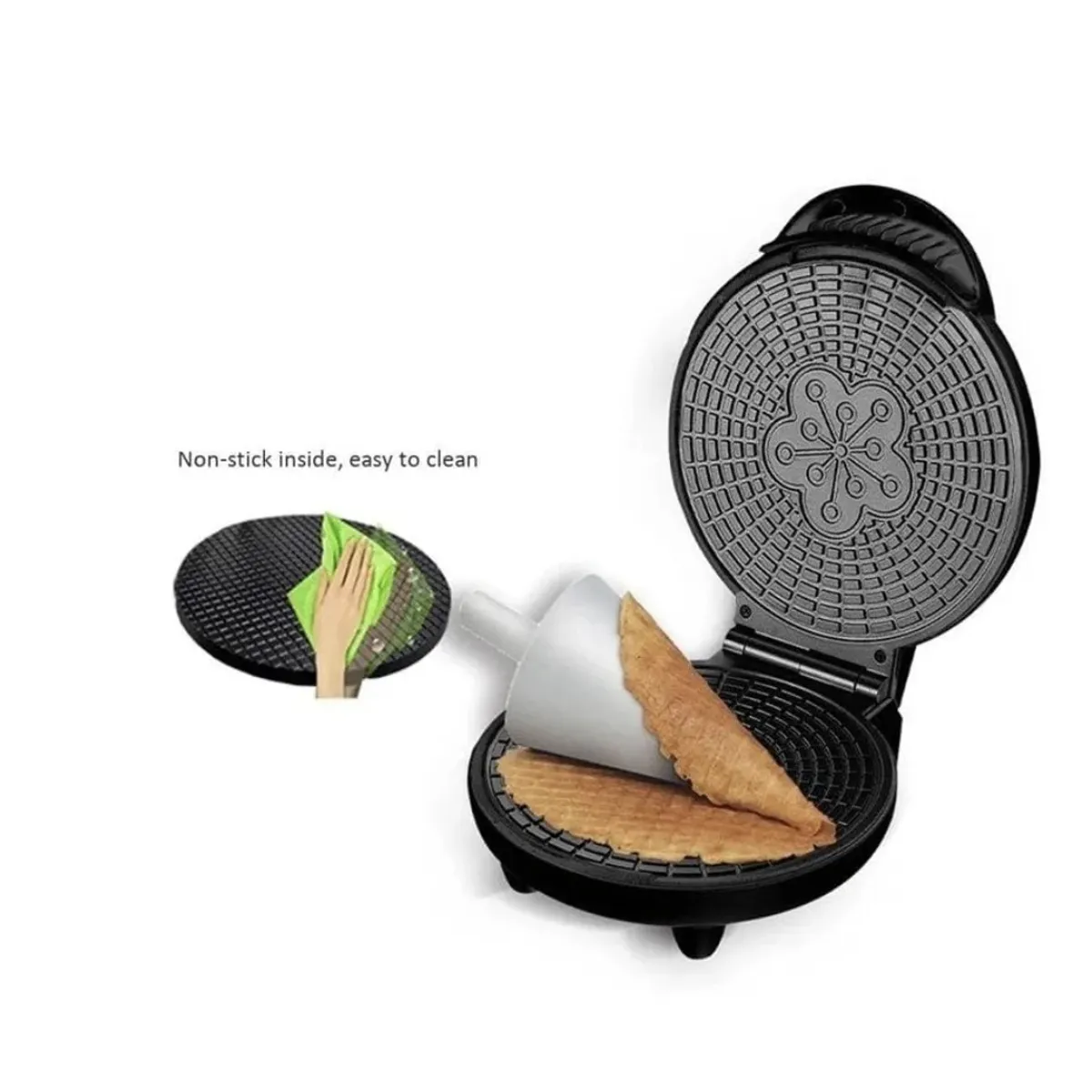 GENERICO - Máquina Para Hacer Waffles Conos De Helado Cuchufli Galleta