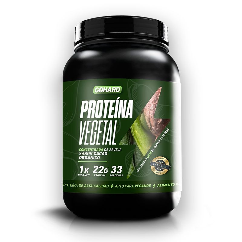 GOHARD - Proteina Vegetal Arveja Gohard 1 Kg Sabor Cacao Ecuatoriano