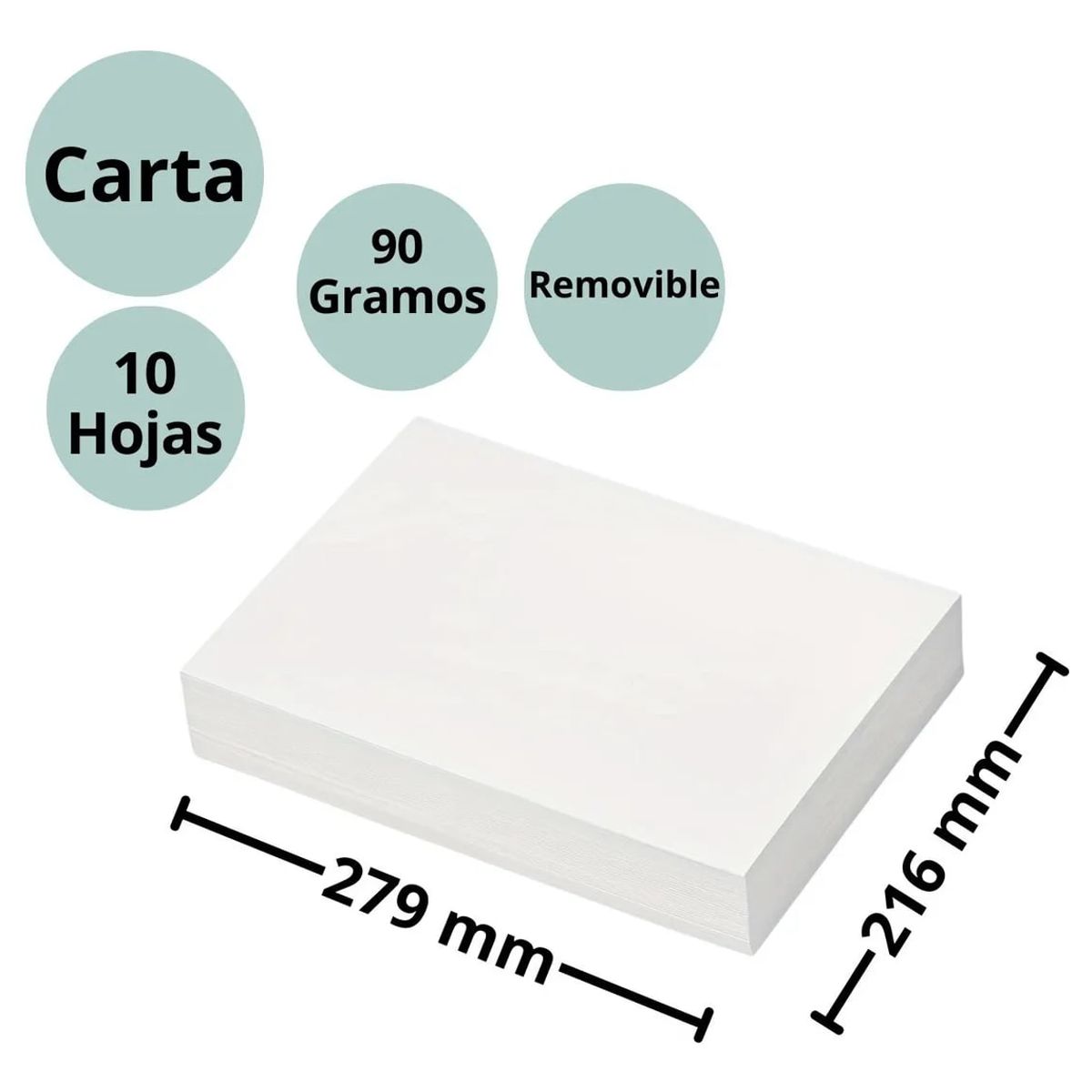 ADETEC - Etiquetas Removibles Con Adhesivo 101x34 mm X 10 Hojas