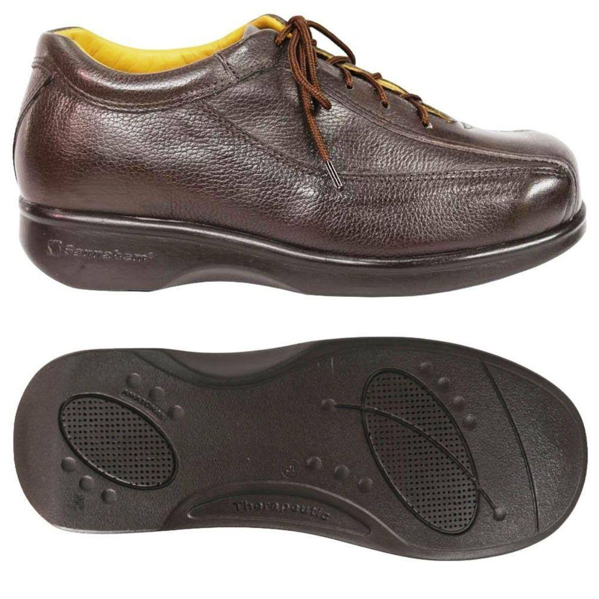 SANNABEM - Zapato P/Diabetico C/Cierre Cordon Marron Talla 46-Blunding