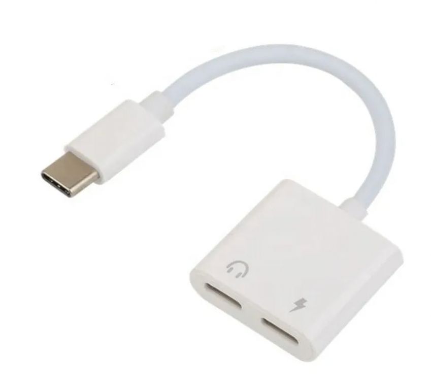 GENERICO Splitter Tipo C Doble Tipo-c Carga Audio Adaptador