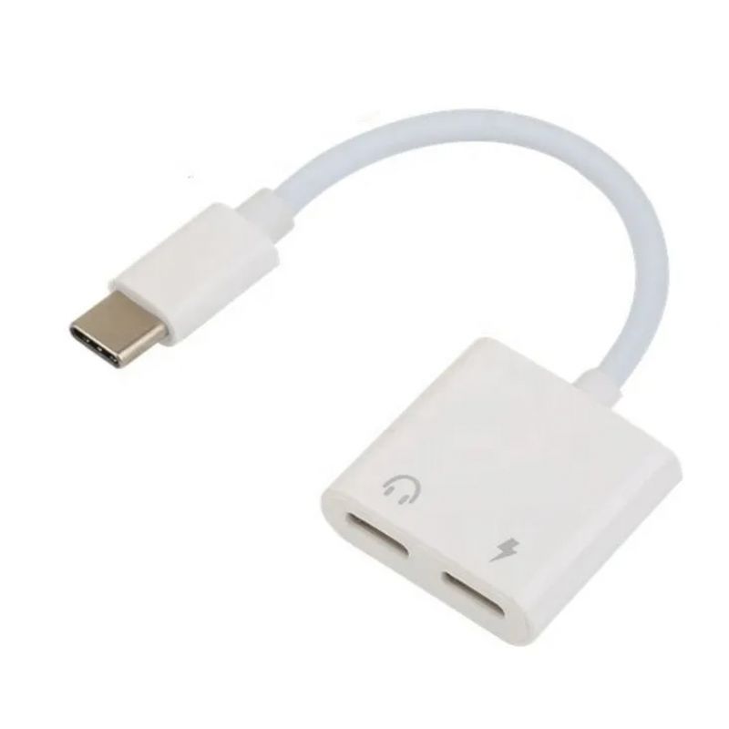 GENERICO - Splitter Tipo C Doble Tipo-c Carga  Audio Adaptador