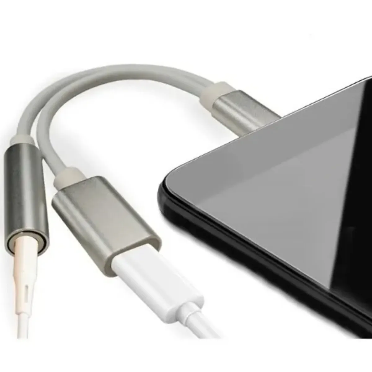 GENERICO - Adaptador Auricular Y Carga Tipo C 2 En 1