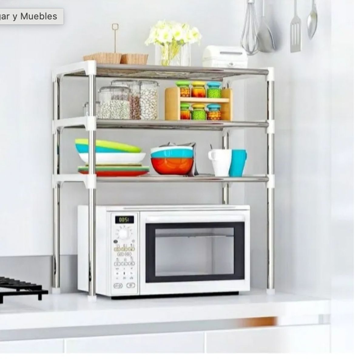 GENERICO - Estante De Cocina Y Horno Microonda Multifuncional Rack 3b