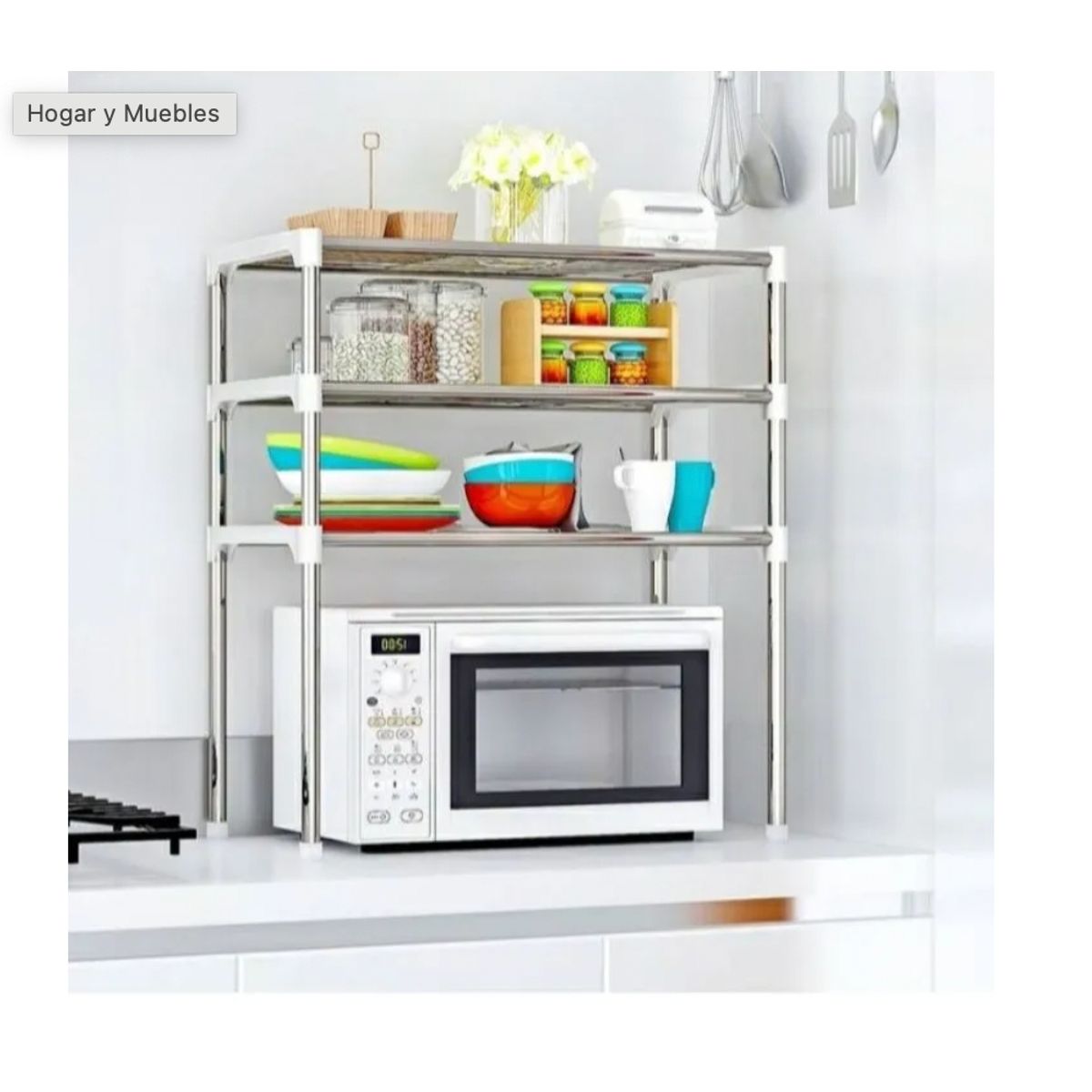 GENERICO - Estante De Cocina Y Horno Microonda Multifuncional Rack 3b