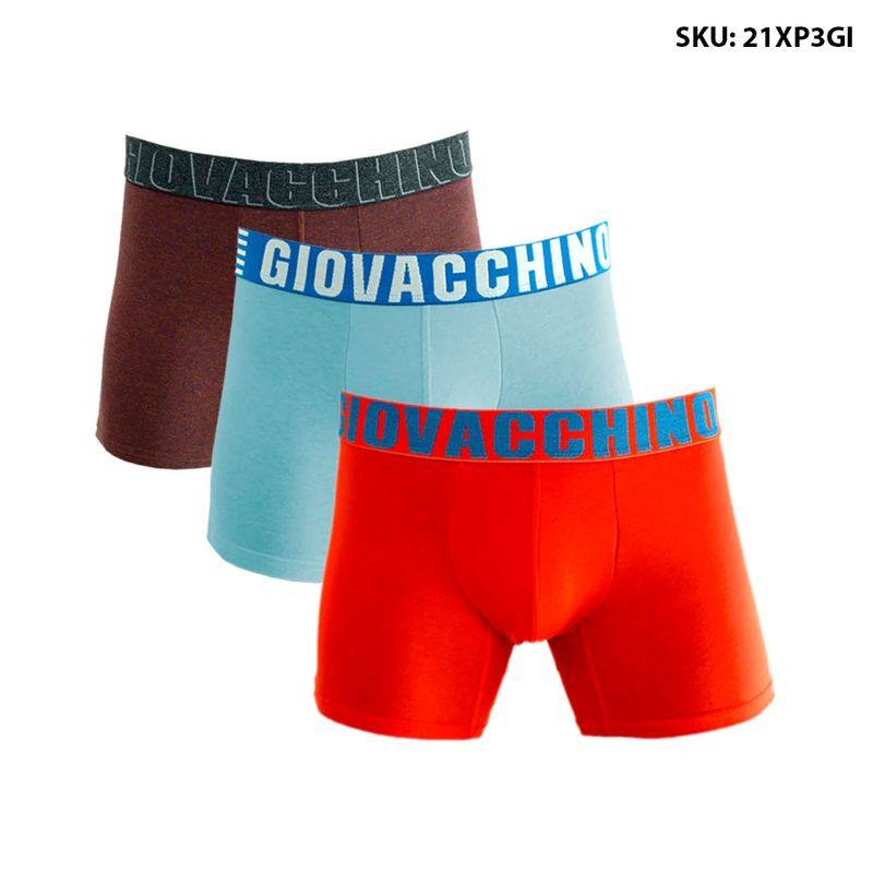 GIOVACCHINO - Pack de 3 Boxer Medio Algodón Hombre.