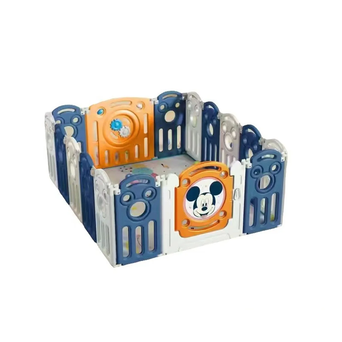 LUBABYCAS - Corral 1.26*1.5m Naranjo Con Alfombra Lubabycas