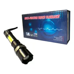 GENERICO - Linterna Led 2 En 1 Táctica Zoom Swat