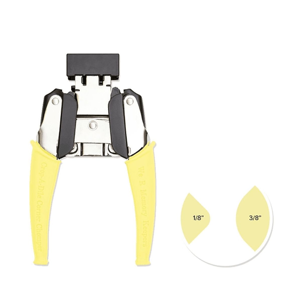 AMERICAN CRAFTS - Crop a dile cortador de esquinas Redondas mango amarillo