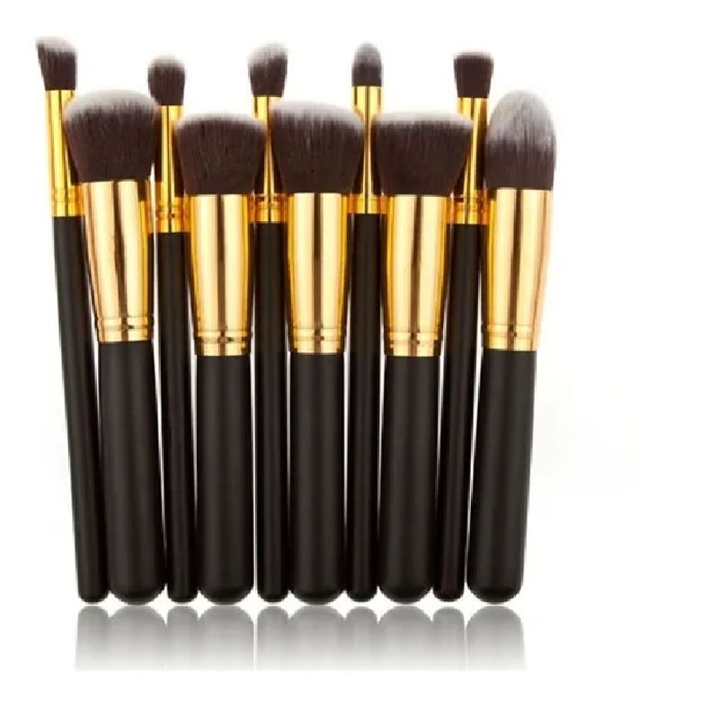 GENERICO - Set Brochas Maquillaje Profesional 10 Unidades