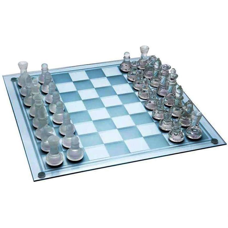 INVENCIBLE - JUEGO AJEDREZ CRISTAL 25X25 CMS NB82
