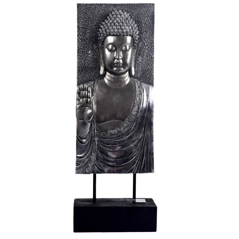 MALLORCA - Figura Decorativa Placa Budda Silver