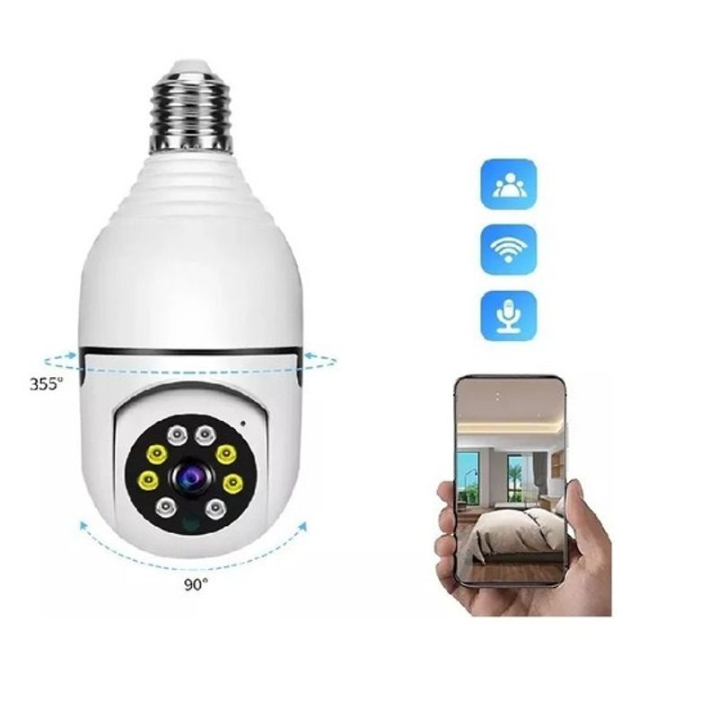GENERICO - Ampolleta Led Con Camara 360° Modelo Hd Wifi