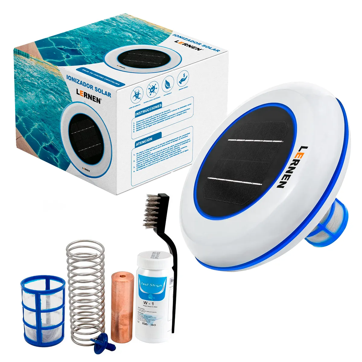 LERNEN - Ionizador Solar Para Piscina - Accesorios - 130.000 Litros