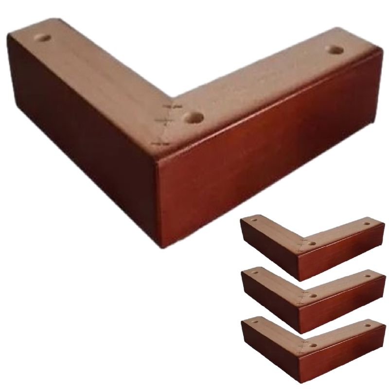 DRIFT - Kit 4 Patas Para Sillón Tipo L- Para Cama Europea Tipo L altura 6,5 cm