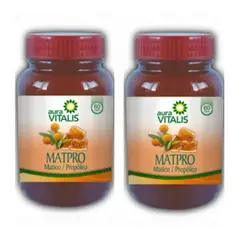 AURA VITALIS - Pack 2 frascos Matpro 60 capsulas c/u Matico Propóleo Almidón