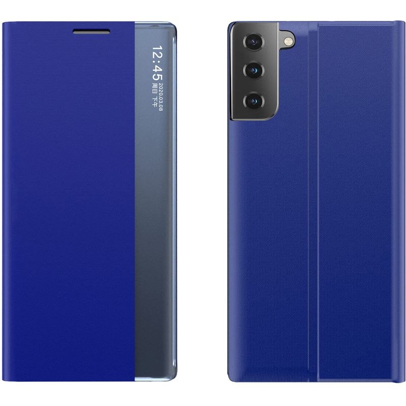 GKK - Para: Galaxy S21 - Funda Carcasa Estuche Flip Cover Accesorios / Azul