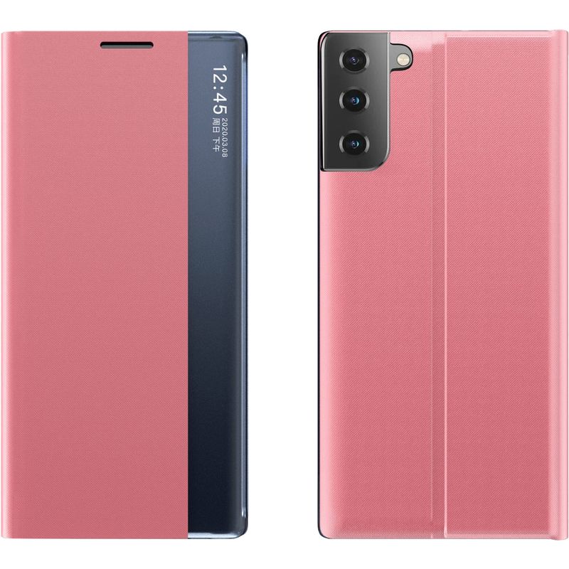 GKK - Para Galaxy S21 - Funda Carcasa Estuche Flip Cover Accesorios / Rosado