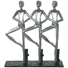 MALLORCA - Figura Decorativa Bailarinas Abstractas Silver