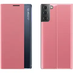 GKK - Para: Galaxy S21 Plus - Funda Carcasa Estuche Flip Cover / Rosado