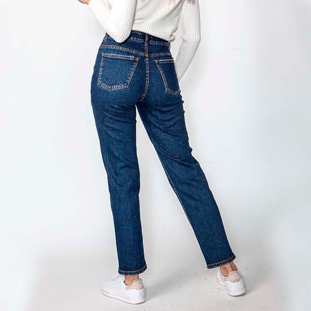 MOMCHIC - Jeans Mom tokio azul