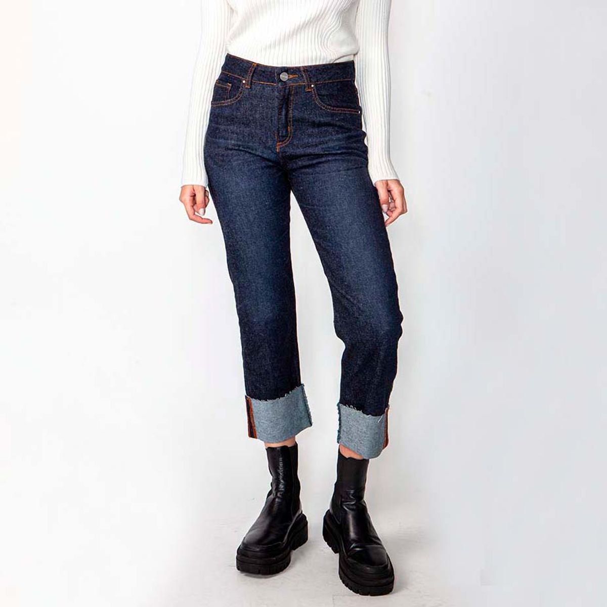 MOMCHIC - Jeans recto julieta raw