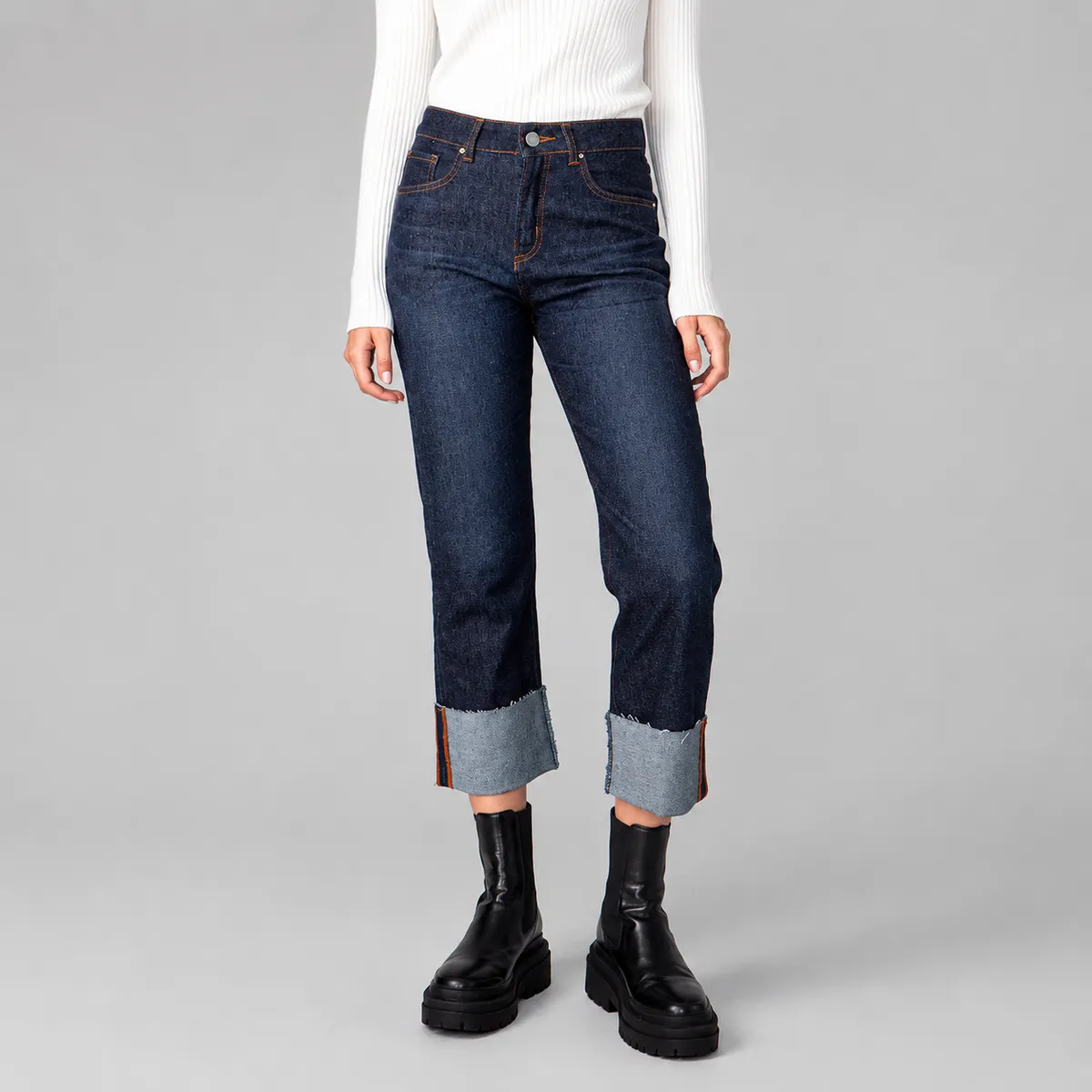 MOMCHIC - Jeans recto julieta raw