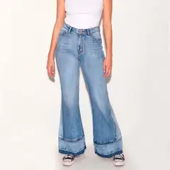MOMCHIC - Jeans Flare Ella celeste