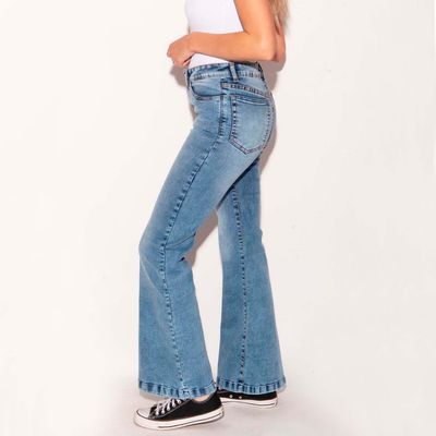 Imagen 2 del producto Jeans Flare Pepa Celeste