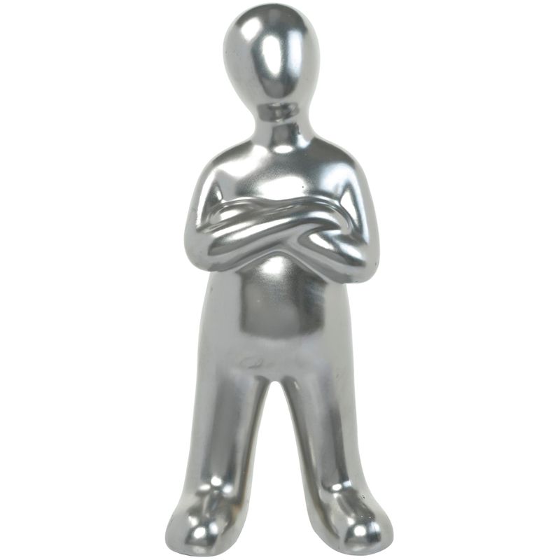 MALLORCA - Figura Decorativa Humano Silver Mediano