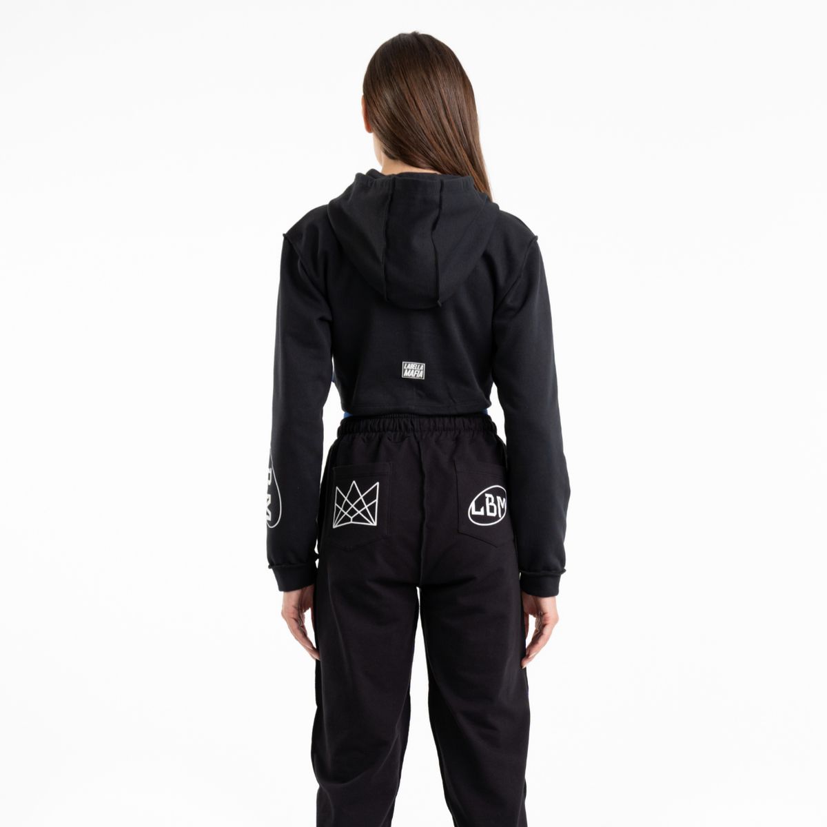 LABELLAMAFIA - Jogger Negro letras Blancas