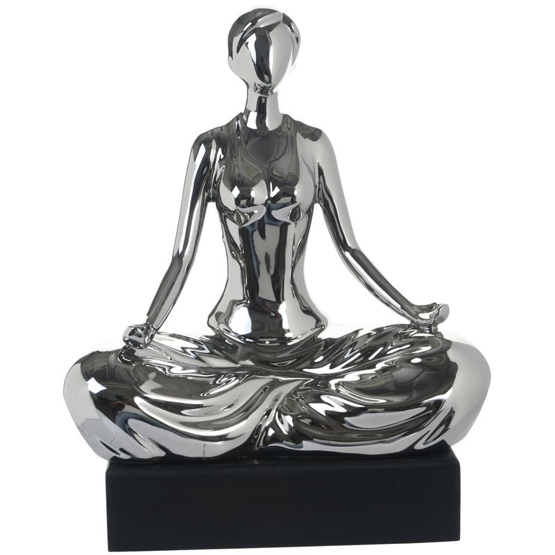 MALLORCA - Figura Decorativa Padmasana Silver
