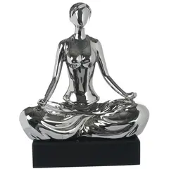 MALLORCA - Figura Decorativa Padmasana Silver