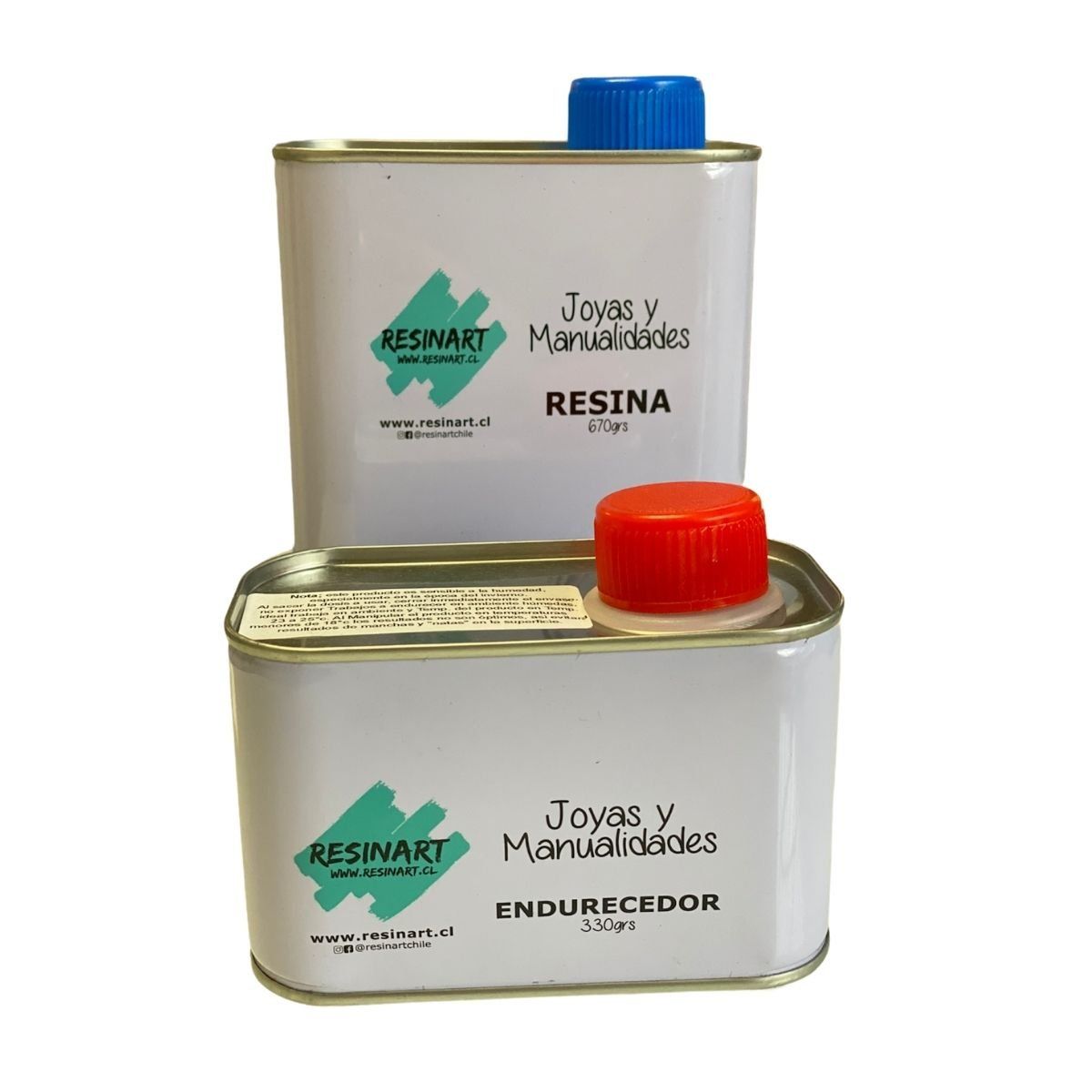 GENERICO - Kit Resina Epóxica Cristal Joyas y Manualidades Resinart 1Kg