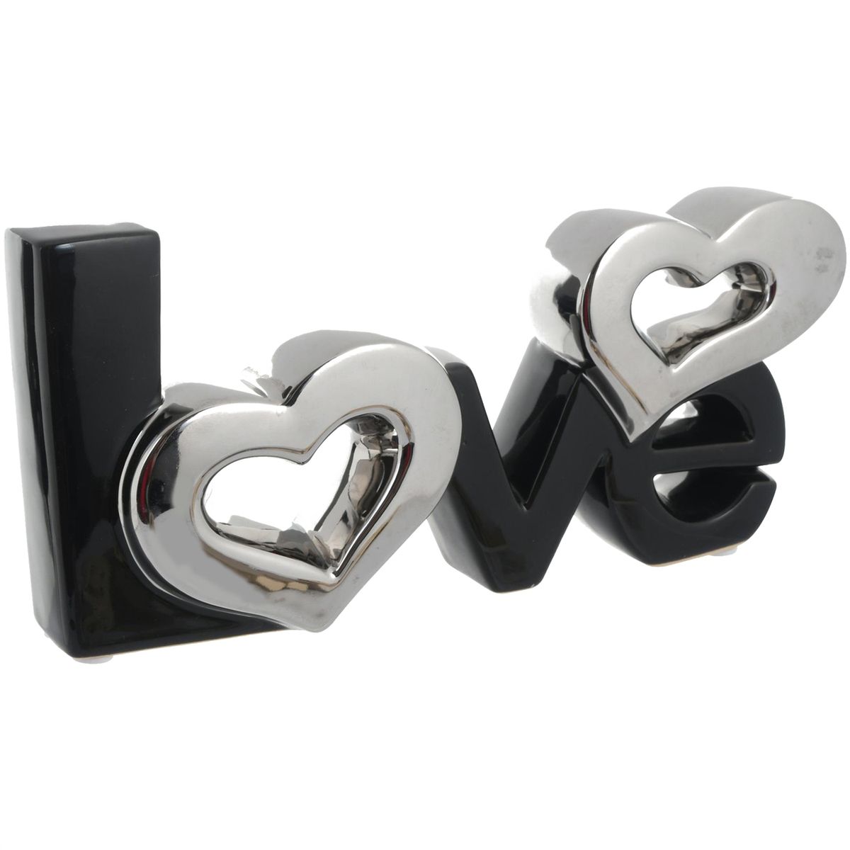 MALLORCA - Figura Decorativa Love Black Silver
